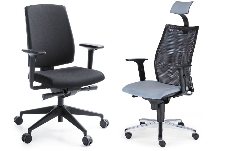 dwa krzesła biurowe